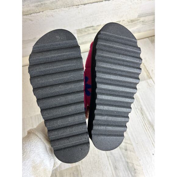 Rocket Dog Women’s 7 Pink Blue Terrycloth Floral Crisscross Slippers Shoes New - Picture 6 of 7